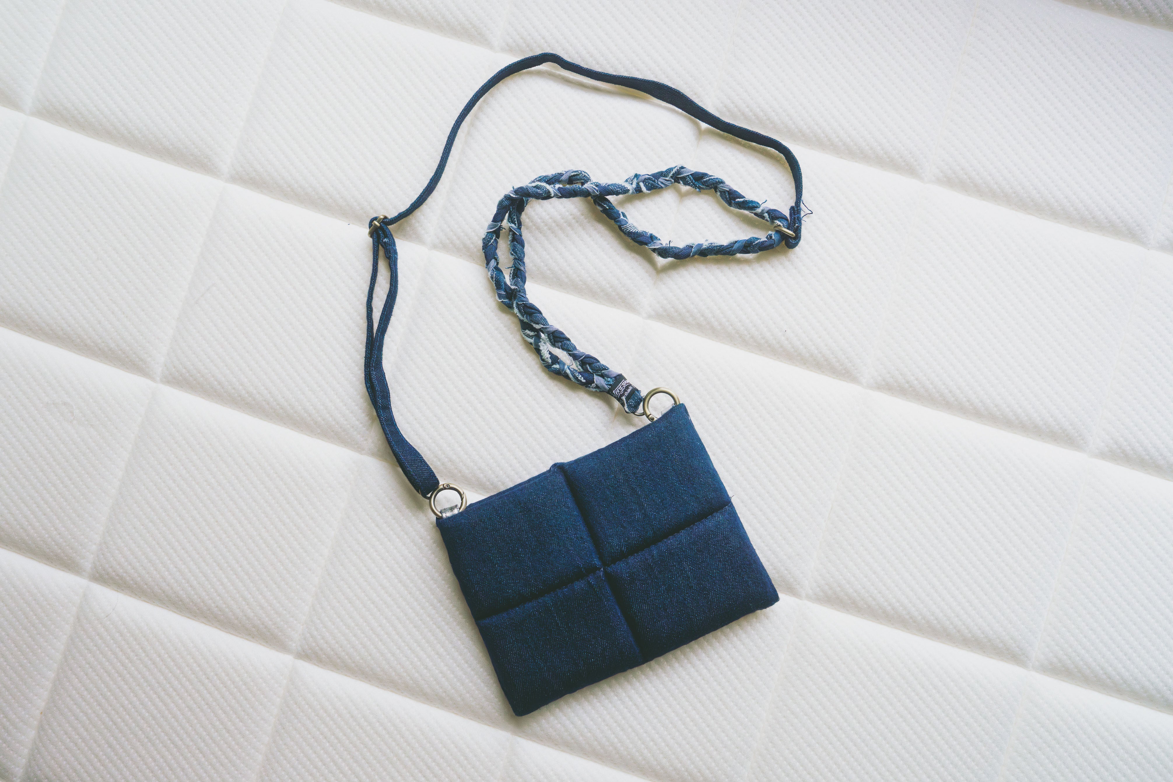 Tofu Grid Mini Bag｜とうふグリッド ニットポーチ