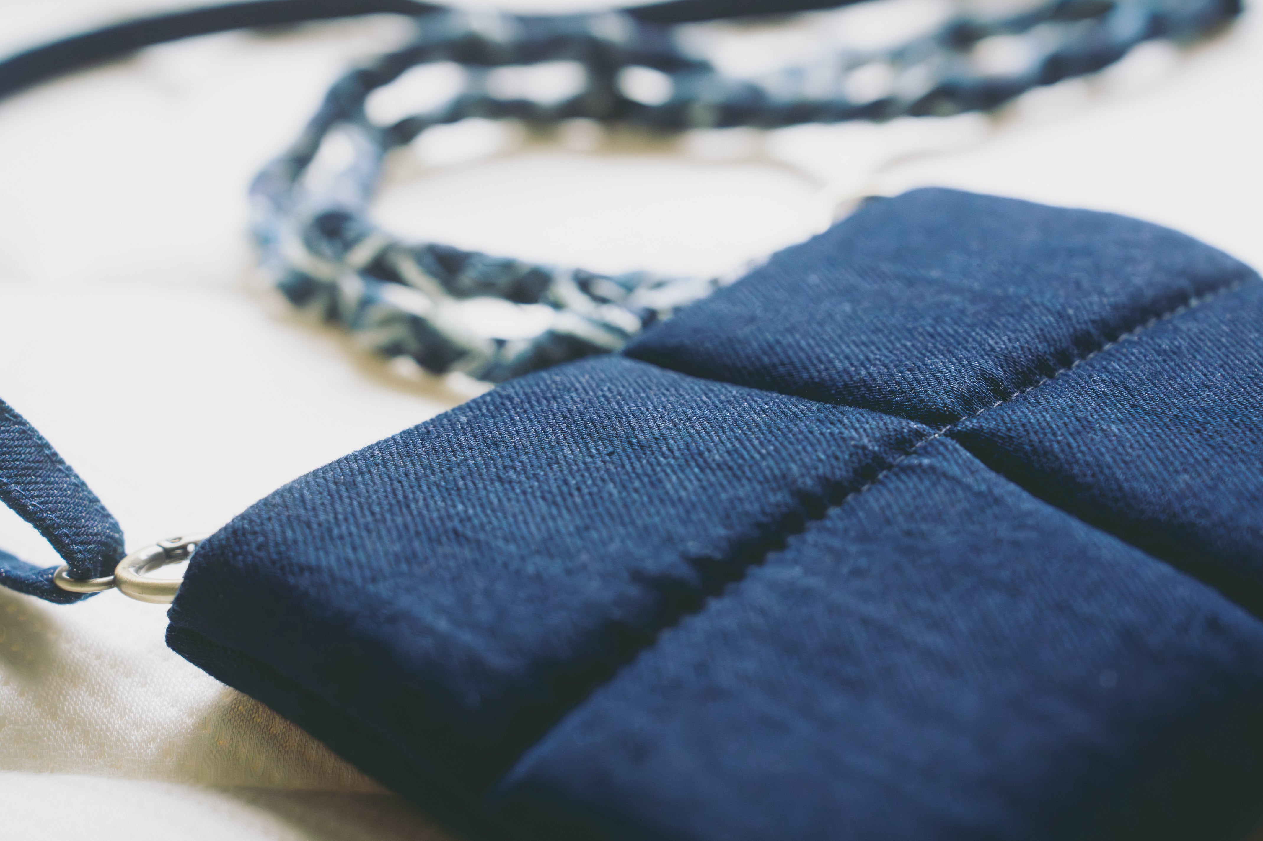 Tofu Grid Mini Bag｜とうふグリッド ニットポーチ